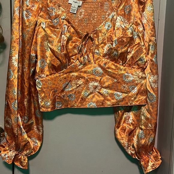 Rue21 Tops - Orange Floral Crop Top